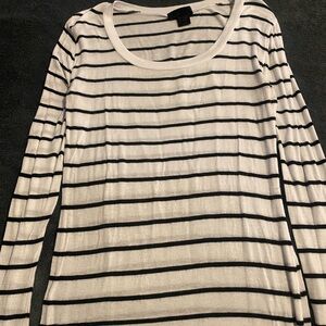 Striped Black and White Women's Top